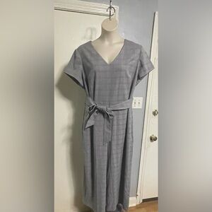 The Limited Gray Plaid jumpsuit with pockets